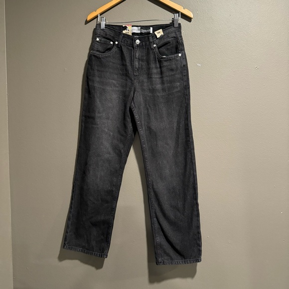 Levi SilverTab Stay Loose 100% Cotton Black Denim Size 16 R W 28 L 30 - Picture 1 of 9